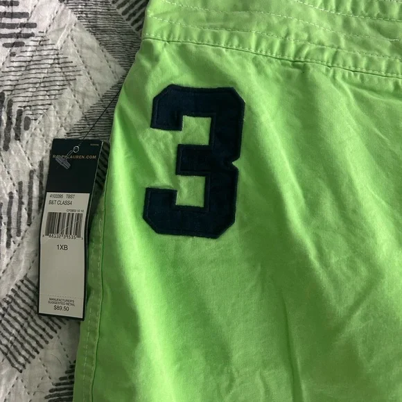 Ralph Lauren Men's Bright Green Swim Shorts - Picture 3 of 9